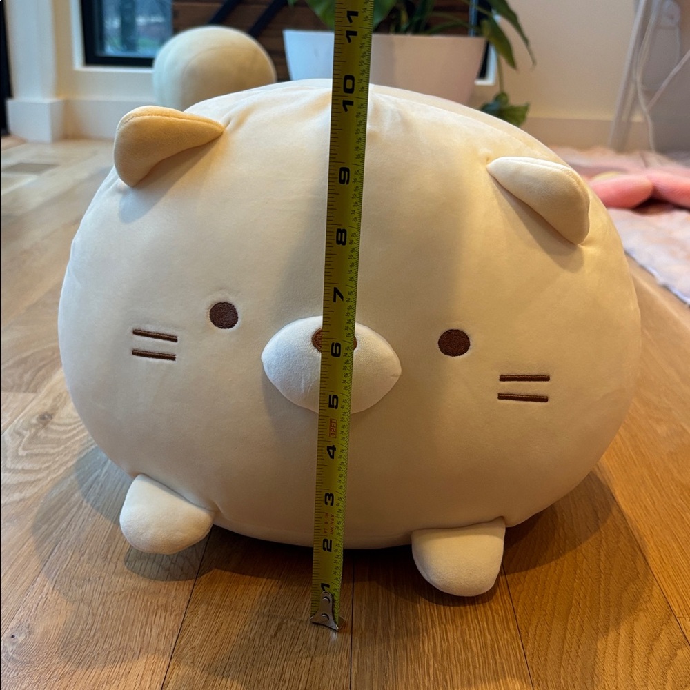 San-X Sumikko Gurashi Neko Super Mochi Daifuku Cushion Plush - Picture 8 of 10